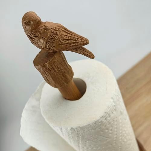 Paper Towel Holder Countertop, Faux Wood Color Paper Towel Stand - Image 6