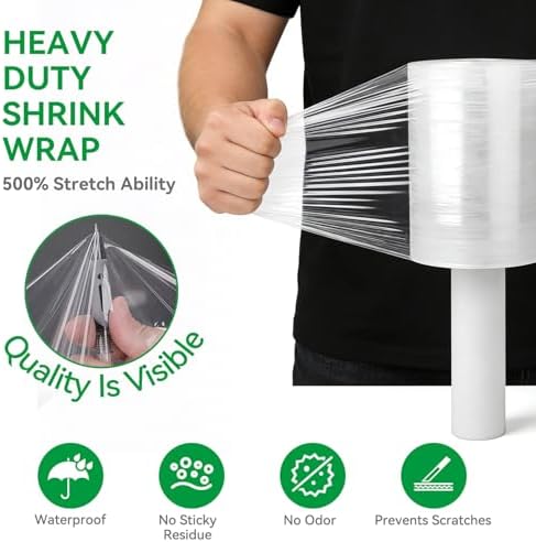 Plastic Shrink Wrap Roll, 12 Rolls - Image 3