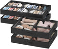 Lifewit Under Bed Shoe Storage Organizer 2 Pack, 4.3 Inches Profile Fabric by Lifewit