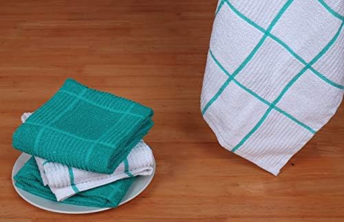 AMOUR INFINI Kitchen Towels Pack of 4, Terry Cotton Dish Towels, Ultra Absorbent - Image 3