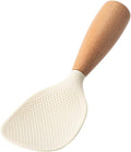 White Standing Silicone Rice Spoon Paddle, Household Rice Shovel Heat Resistant Anti-scalding Rice Scooper, Rice and Potato, Serving Spoons Dining and Flatware