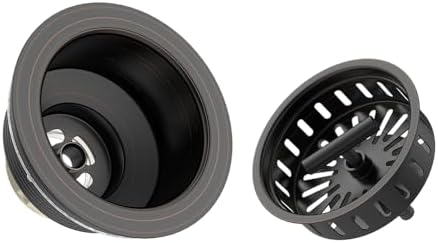 KONE 3-1/2 Inch Bronze Kitchen Sink Drain Assembly Kit - Image 4