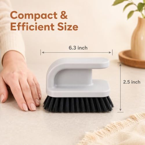 All-Purpose Scrub Brush 2 Pack, Floor & Kitchen Sink, Ergonomic Handle - Image 2