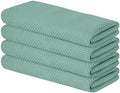 Artoid Mode 100% Cotton Light Green Waffle Weave Kitchen Dish Cloths, 13x28 by ArtoidMode