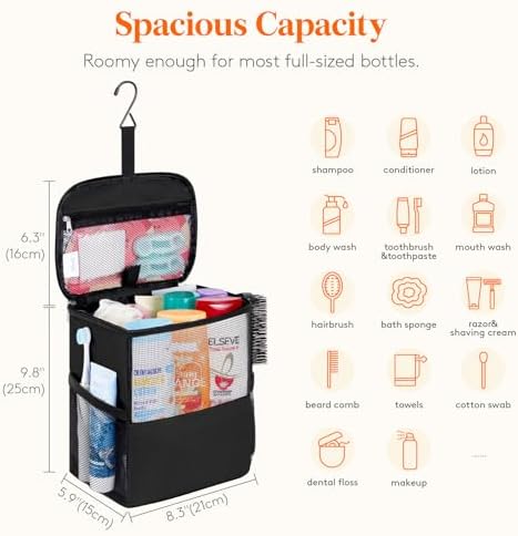 Lifewit Shower Bag Mesh Shower Caddy Portable College Dorm Room Essentials Tote - Image 2