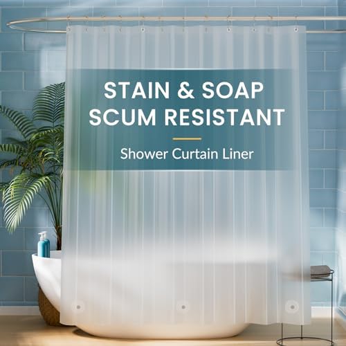 Titanker Extra Long Shower Curtain Liner 72 x 84 Plastic Frosted Shower Liner by Titanker
