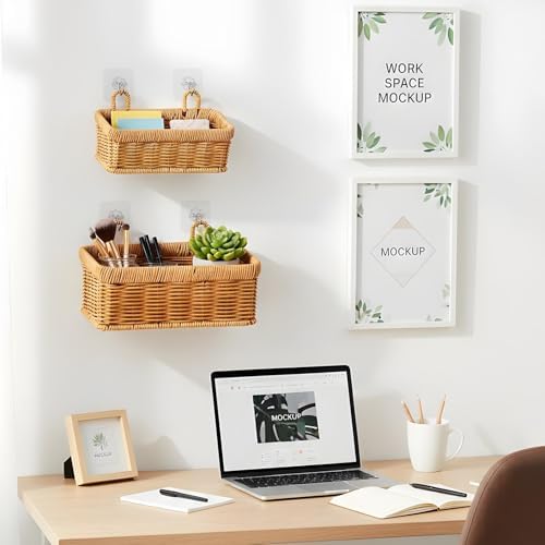 2 Pcs Wall Hanging Basket Wall Mount Pantry Fruit Basket Boho Style Decor - Image 5