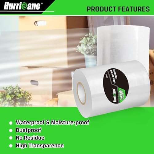 HURRICANE Stretch Wrap Film Refill Rolls, 2 Pack 80 Gauge Thick 5 inch 1000 ft - Image 4
