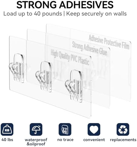 YASONIC Shower Caddy Adhesive, Rustproof Shower Organizer - Image 5