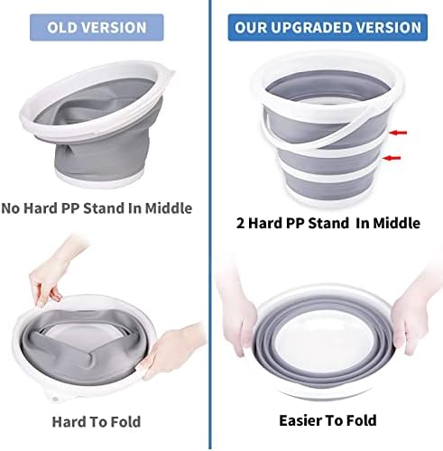 2 Pack Collapsible Buckets 10L 2.6 Gallon Cleaning Bucket Mop Bucket Folding - Image 3