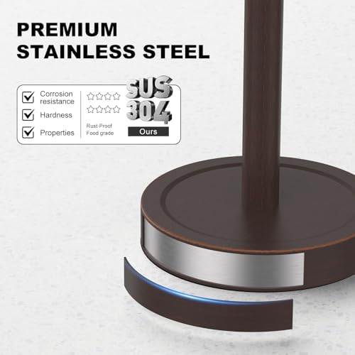 Bronze Paper Towel Holder Countertop, One-Handed Tear, Stainless Steel - Image 4