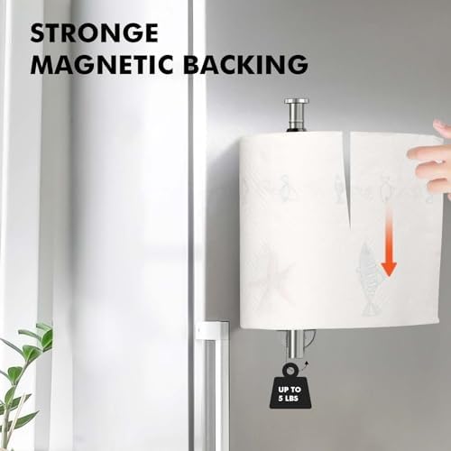 KIHOGEM Magnetic Paper Towel Holder, One Hand Operable - Image 2