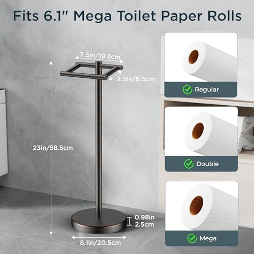 FORIOUS Commercial Toilet Paper Holder Wall Mount Bathroom Tissue Holder - Image 5