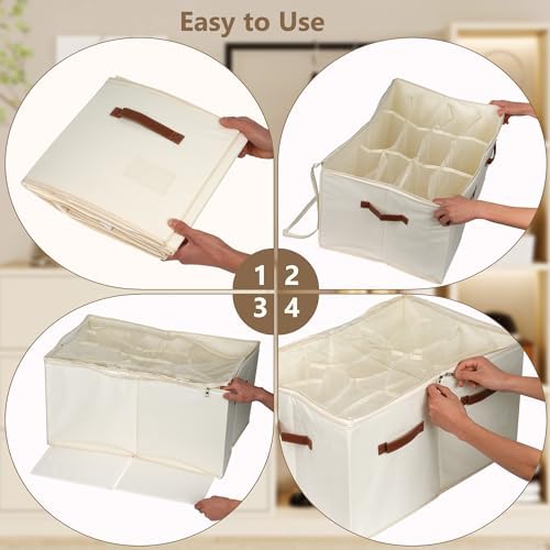 Vincona Shoe Organizer for Closet, 2 Pack Foldable Shoe Storage Bins - Image 4