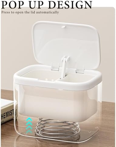Automatic Pop-Up Cotton Swab Storage Organizer Box - Image 2