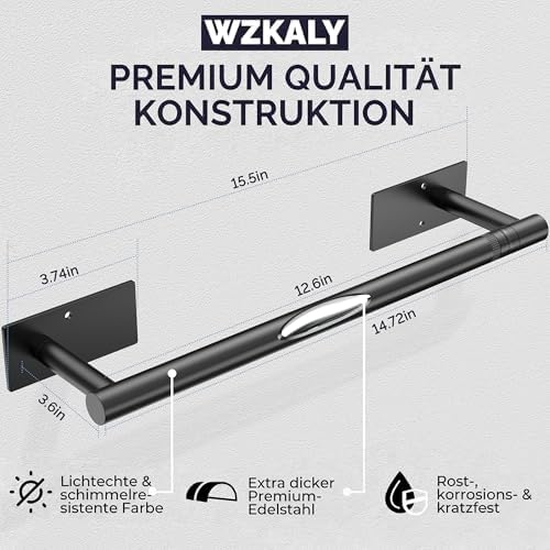 Matte Black Paper Towel Holder Under Cabinet Self Adhesive - Image 3