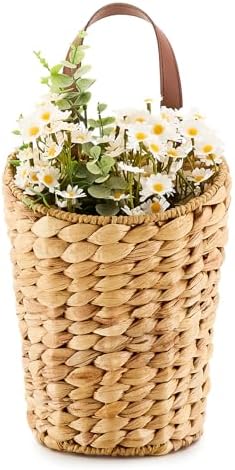 Handwoven Water Hyacinth Boho Front Door Basket by LGENHOOMHandwovenNaturalWaterHyacinthBasket