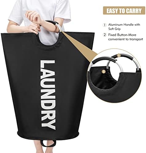 Maxsilan 125L X-Large Laundry Basket Bag, Collapsible Tall Hamper - Image 5