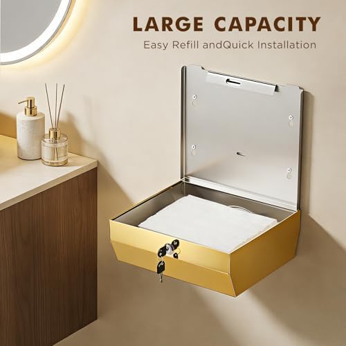 Gorlary Paper Towel Dispenser Wall Mount Commercial, Large Capacity - Image 3