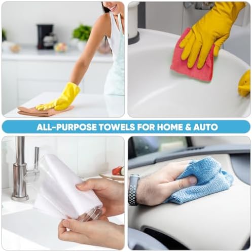 AIDEA Microfiber Cleaning Cloth Roll-50PK, Reusable Paper Towels 11.5×11.5" - Image 5