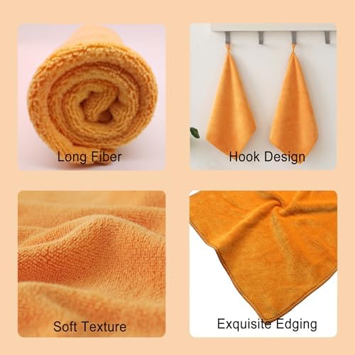 Premium Ultra Absorbent Microfiber Cleaning Cloths, 400 GSM Lint Free Towels - Image 4
