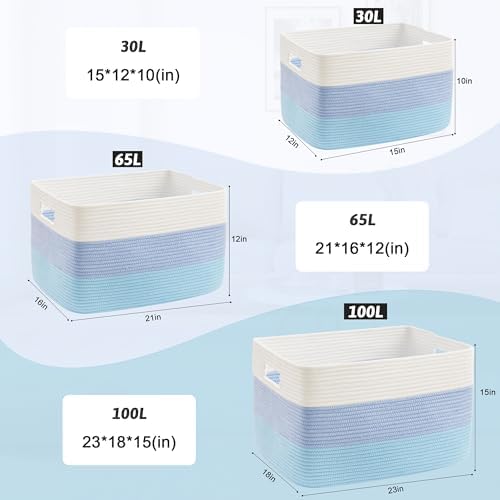 Artfeel Blanket Basket, Rectangle Woven Baskets - Image 5