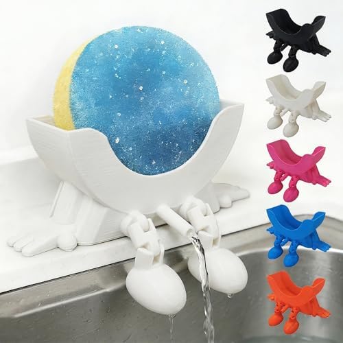 Cute Smiley Sponge Holder, Kitchen Sink Caddy by TydonGuardian