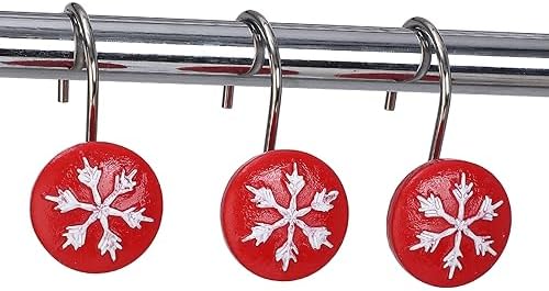 Two Fish Home Fashions Set of 12 Decorative Christmas Tree Resin Shower Curtain by TwoFishHomeFashionLLC