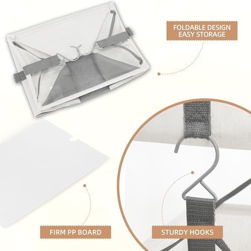 STORAGE MANIAC 2-Tier Hanging Closet Organizer, Fabric Storage Baskets - Image 5