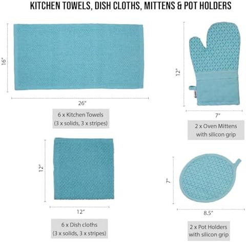 Lane Linen 16Pc Kitchen Towel Set - Image 2