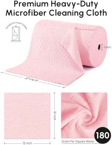 Microfiber Cleaning Cloths Roll 75 Pack 12x12 Inch Lint Free - Image 3