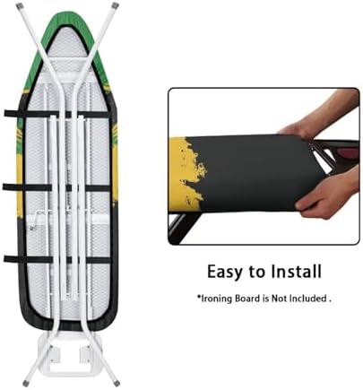 GLENLCWE Jamaican Flag Iron Board Cover Heat Reflective Ironing Board Cover - Image 4