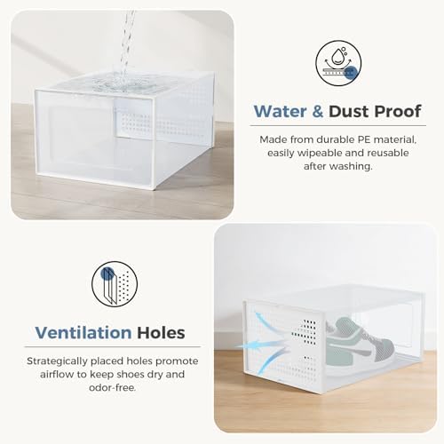 DUMOS Shoe Storage Boxes, Display Sneaker Case Organizer - Image 3