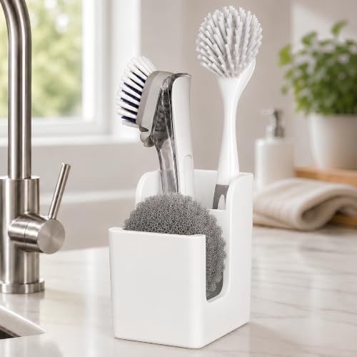 Spacewiser Silicone Sink Caddy – Sponge Dish Brush Holder by Spacewiser