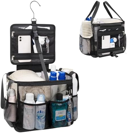 CUBETASTIC Mesh Shower Caddy Portable, Quick Dry Hanging Toiletry Bag by CUBETASTIC