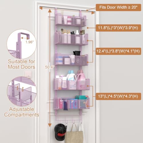 VyGrow Over The Door Organizer, Metal Door Organizer Hanging - Image 3