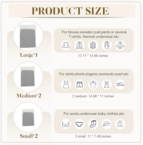 5-Piece Organic Cotton Laundry Bags - Image 2