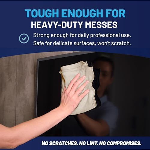 MW Pro Multi-Surface Microfiber Towel – Sand, Tan 12 Pack |16"x16" Premium - Image 6