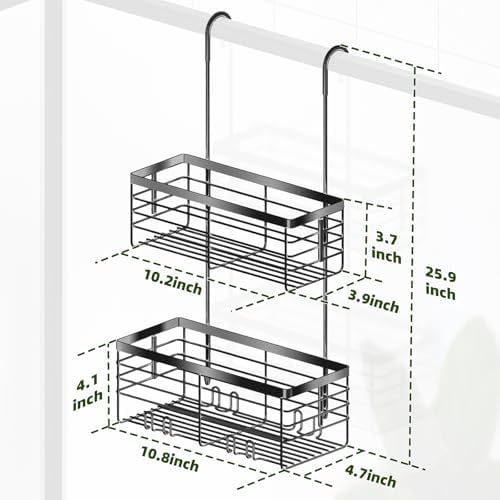 YUOROS 2 Tier Hanging Shower Caddy - Image 6