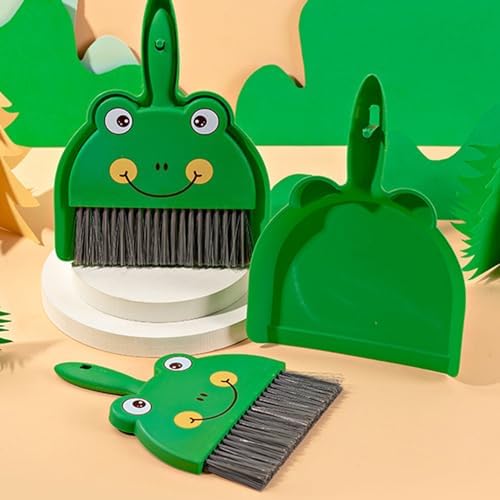 Mini Dustpan and Brush Set, Cartoon Small Broom and Dustpan Cleaning Set Hand - Image 4