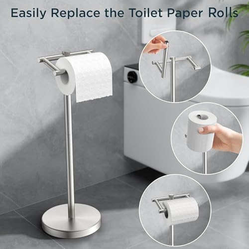 FORIOUS Commercial Toilet Paper Holder Wall Mount Bathroom Tissue Holder - Image 4