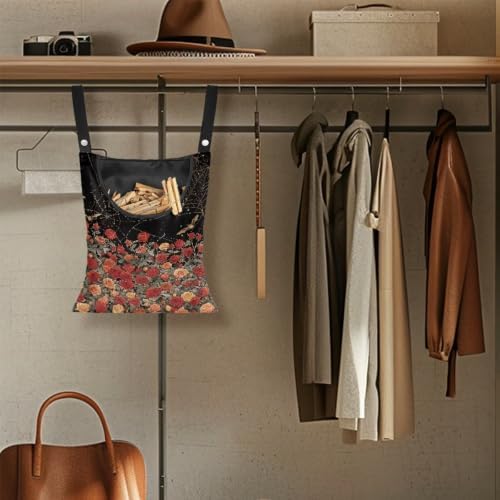 Vintage Rose Clothes Pin Bag Spider Web Clothes Pin Hanging Bag Fashion - Image 5