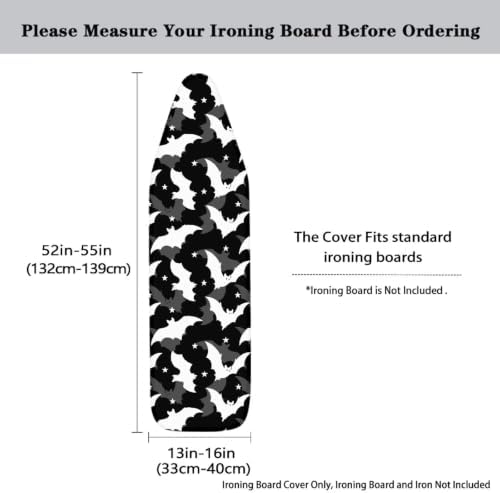 Bat Ironing Board Cover, Scorch Resistant Padding Elastic Edge Heavy Duty Iron - Image 5