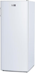 BLACK+DECKER 10 Cu. Ft. Upright Freezer, Stand Up Freezer with Mechanical Temperature Control, Freezer Upright with 3 Shelves and 4 Door Bins, Manual Defrost, R600a Refrigerant, BUF1000LW, White