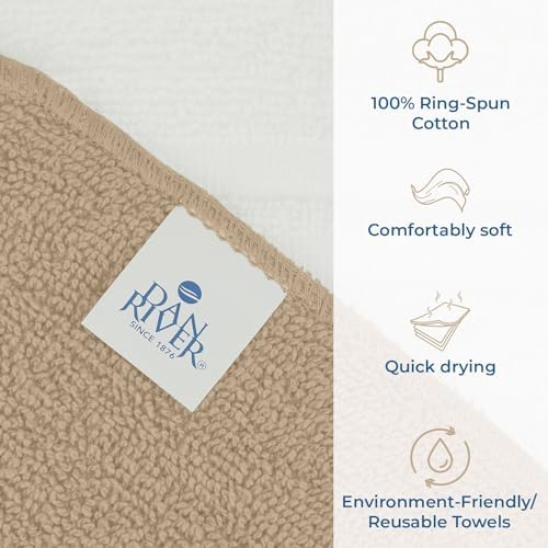 DAN RIVER 100% Cotton Washcloths 20 Pack Premium Quality Face and Body Cloth - Image 3
