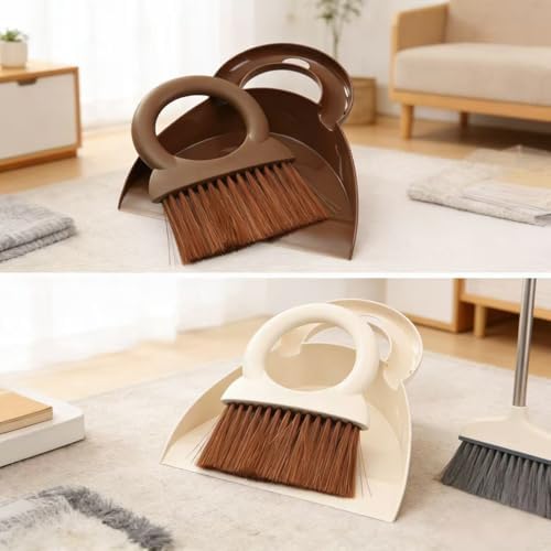 Mini Handheld Broom and Dustpan Set, Small Dustpan and Brush Set, Desktop - Image 5