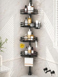SEIRIONE Corner Shower Caddy Tension Pole, Quick Setup, Rust-Free Bathroom by SEIRIONE