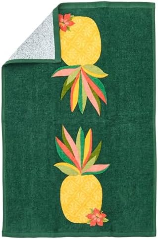 Ritz 4-Piece Kitchen Towel Set, Pineapple Hibiscus & Multi-Stripe Prints - Image 6