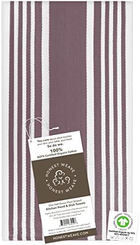 HONEST WEAVE GOTS Certified Organic Cotton Kitchen Hand and Dish Towel Sets - Image 2