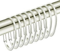 Nickel Shower Curtain Rings, Rustproof Shower Curtain Hooks by ZESLMG